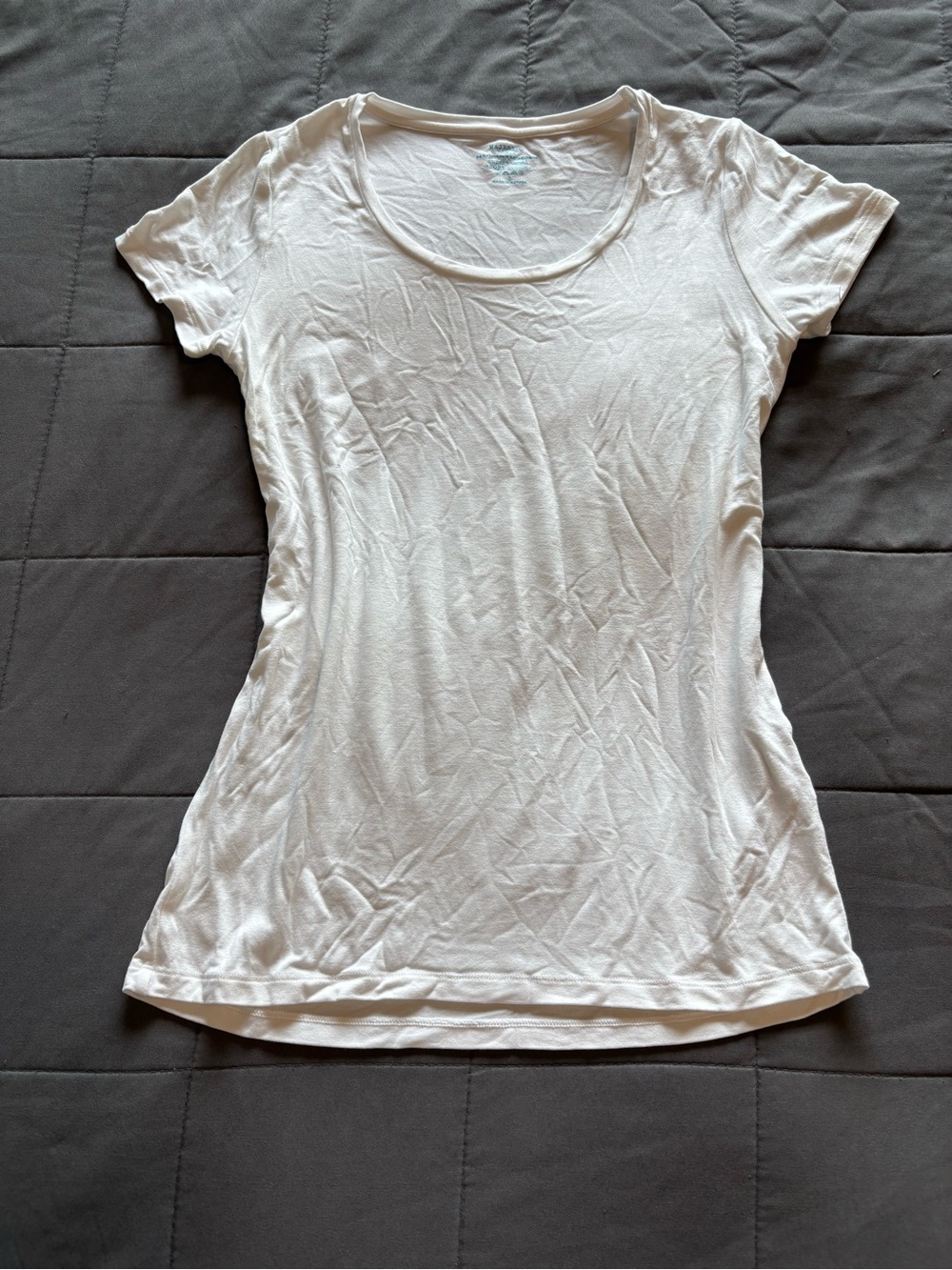 Majestic White Short Sleeve Scoop Neck Tee